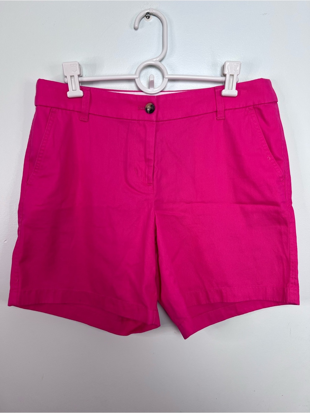 J.Crew Re-Imagined Pink Chino Shorts Size 10 Cotton Mid Length Preppy